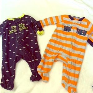 Lot of 2 baby boy newborn sleepers
